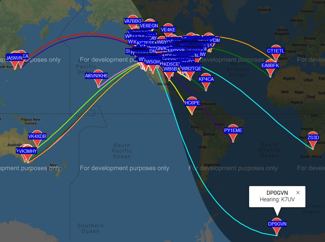 WSPR 24 Hr Map